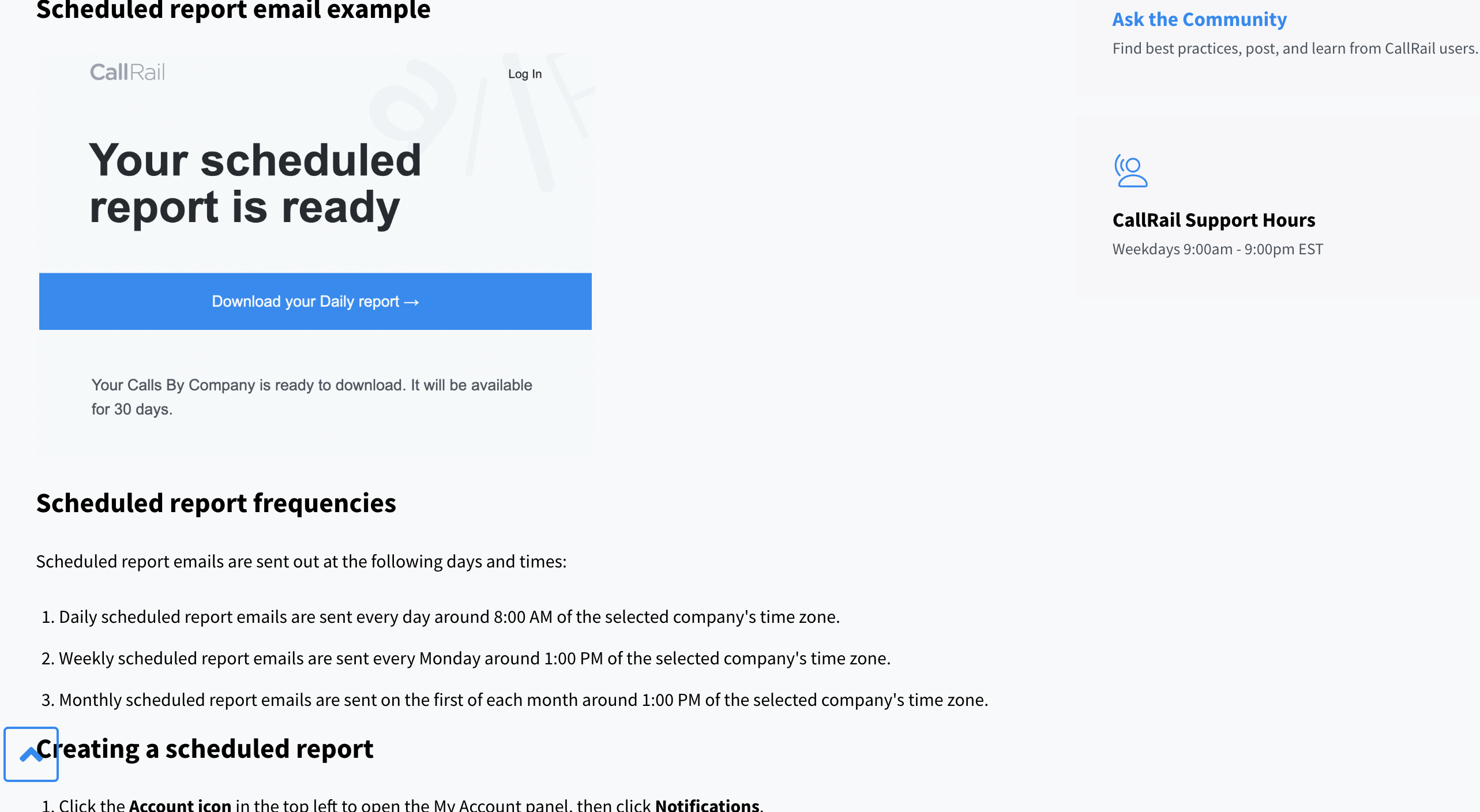 callrail email reporting