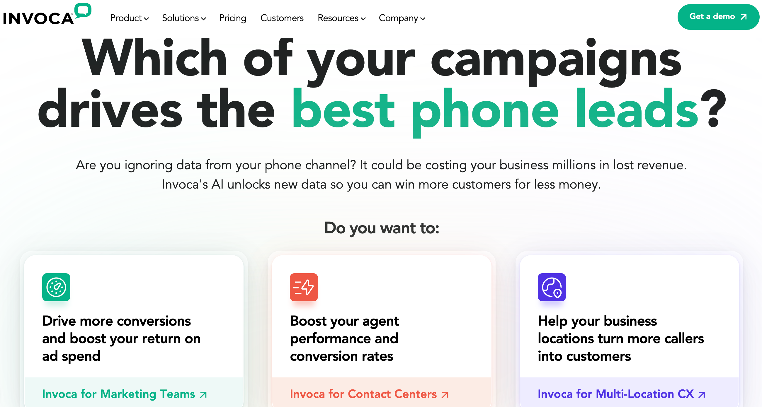 invoca ai in call tracking