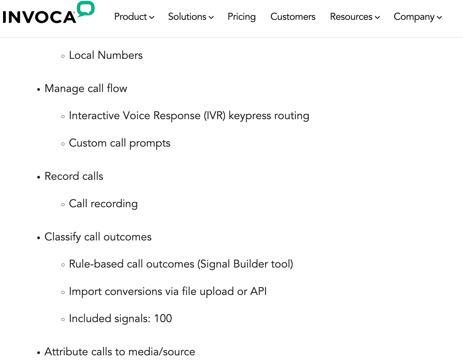 invoca calls recording