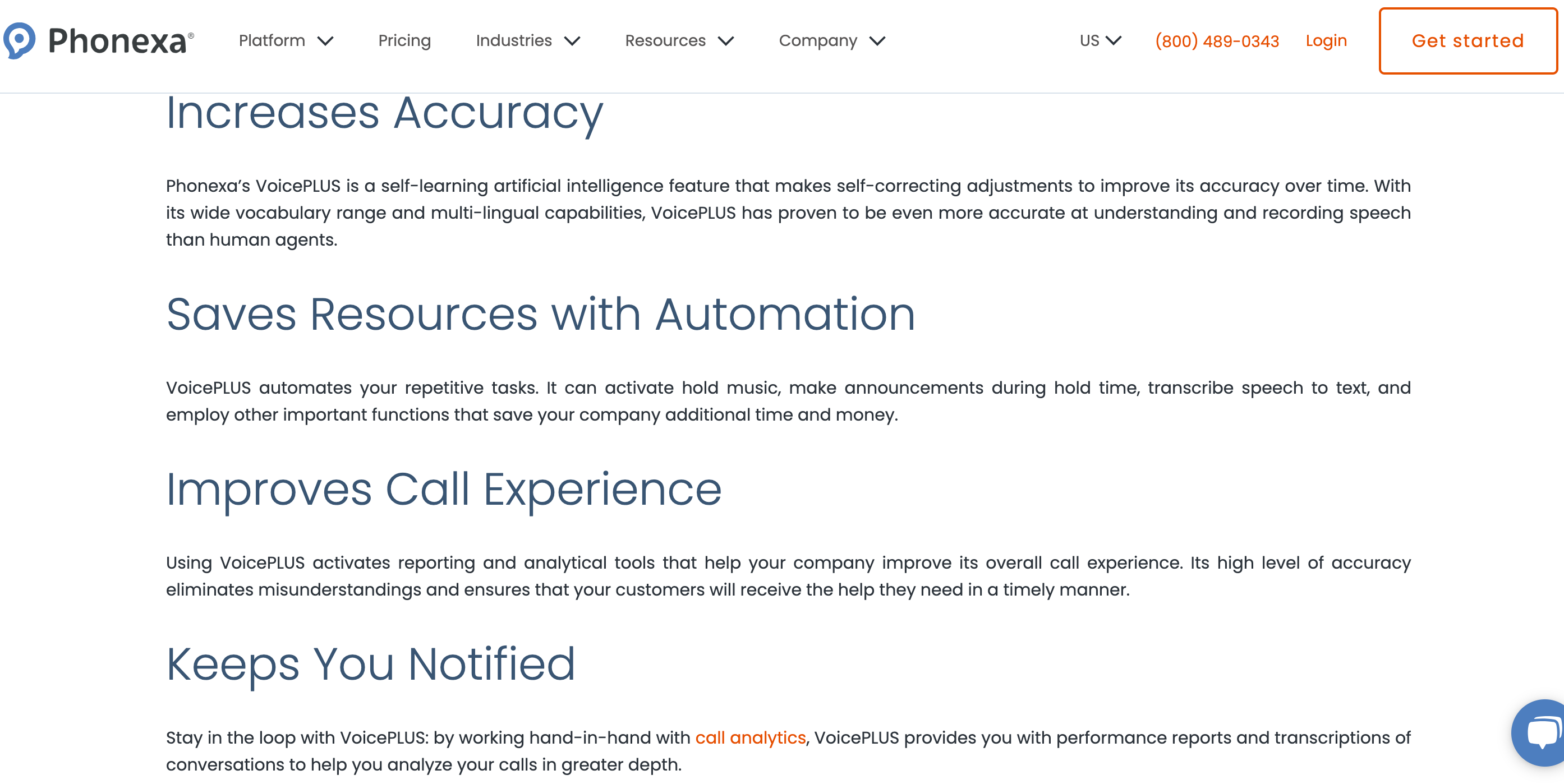 phonexa call tracking transcription