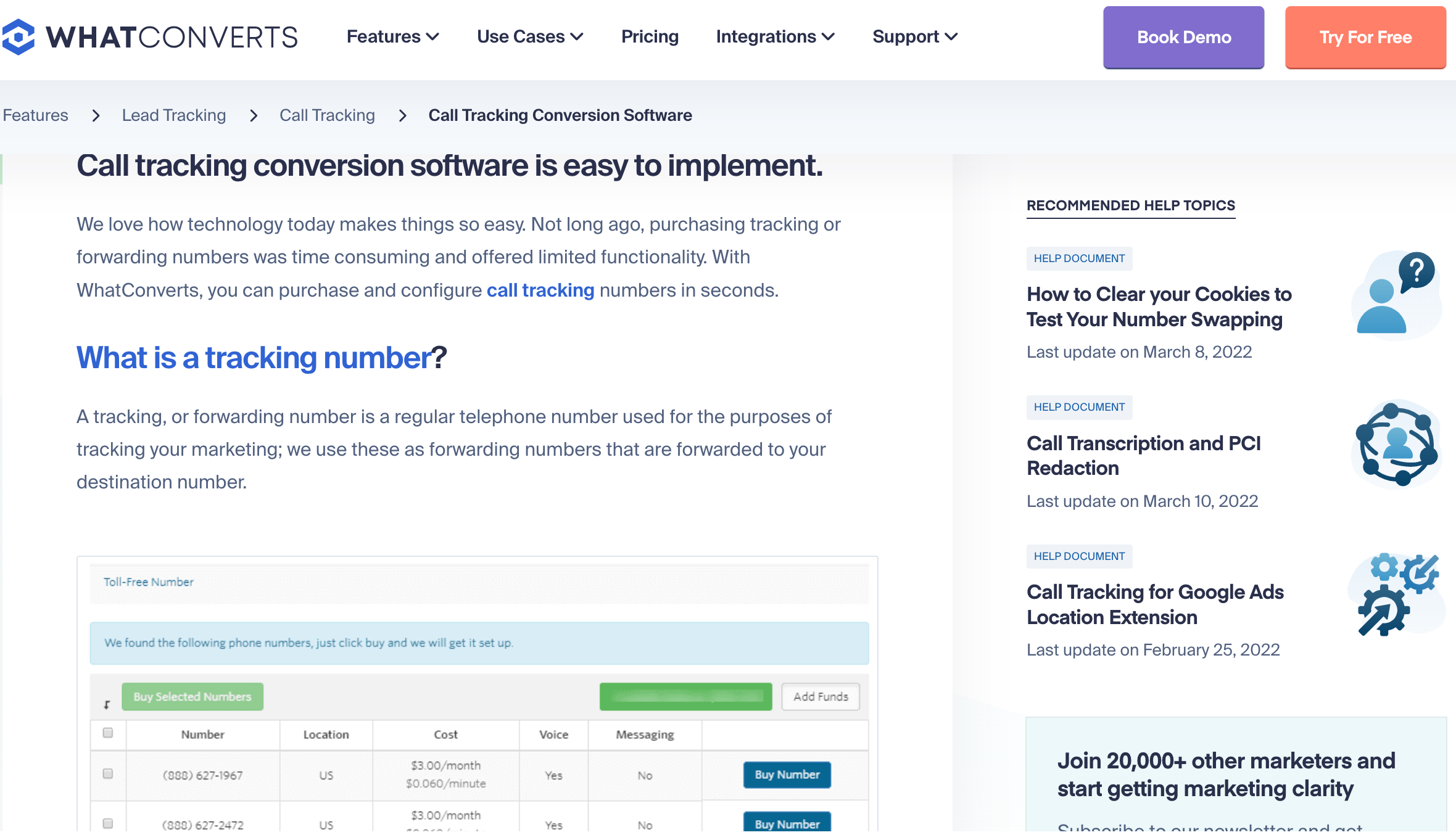 whatconverts call routing