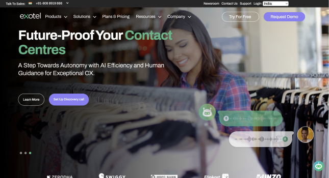 Exotel call tracking reviews